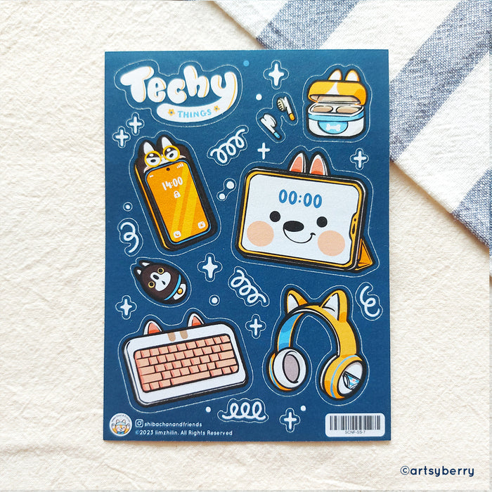 Artsyberry Sticker Sheet // Techy Things (Shiny)