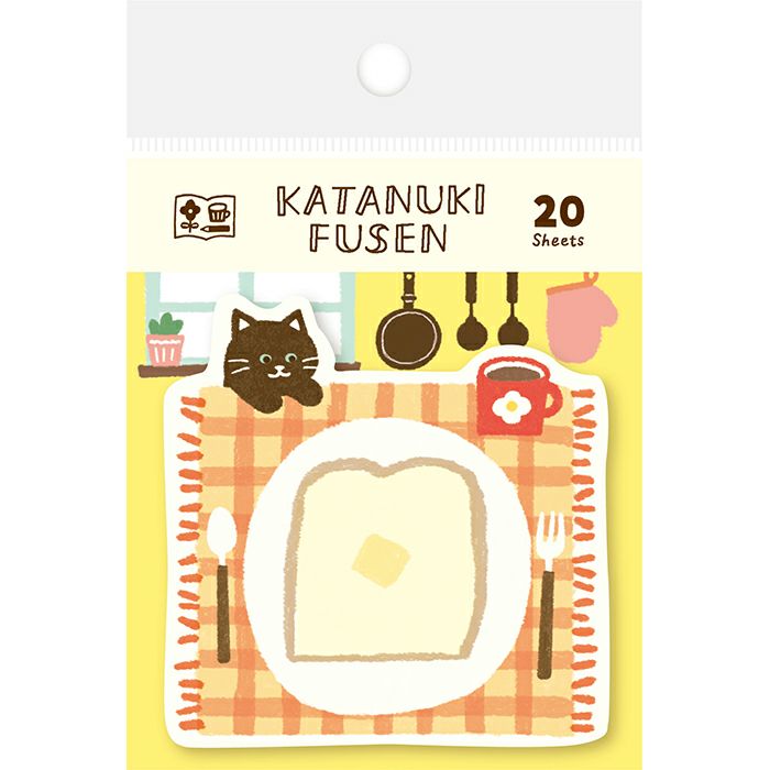 Furukawashiko Die-Cut Sticky Note // Toast Cat