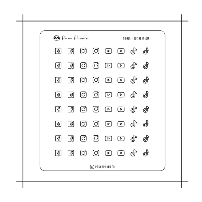 Pocoo Planner Monochrome Sticker // Icon (2/2)