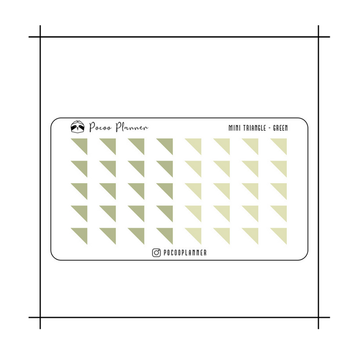 Pocoo Planner Shape CARD Size Sticker // Mini Triangle
