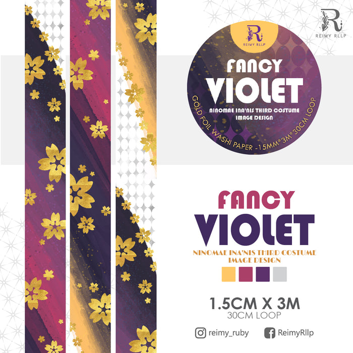 Reimy Gold Foil Washi Tape // Fancy Violet
