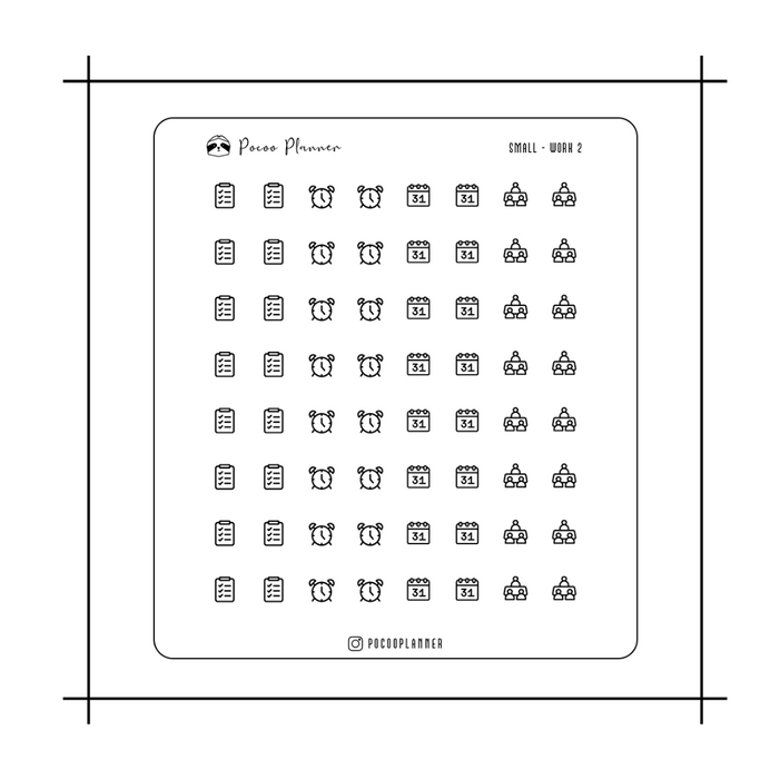 Pocoo Planner Monochrome Sticker // Icon (1/2)