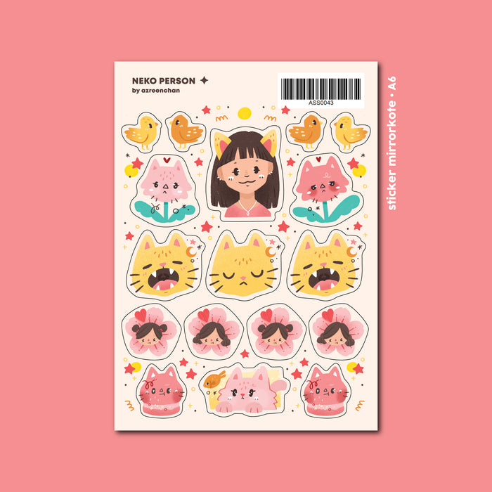 azreenChan Sticker Sheet : Neko Person