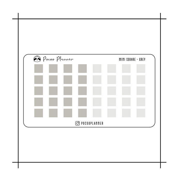 Pocoo Planner Shape CARD Size Sticker // Mini Square