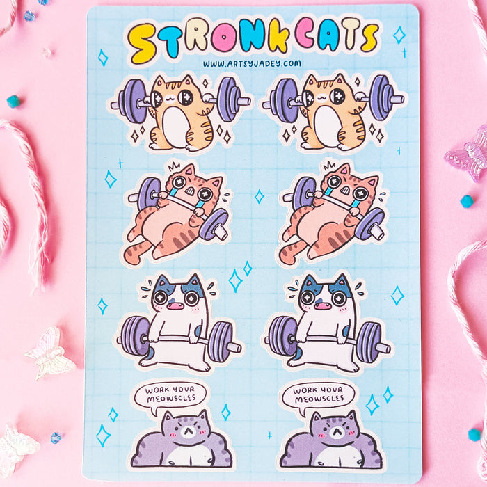 Artsy Jadey Sticker Sheet // Stronk Cats