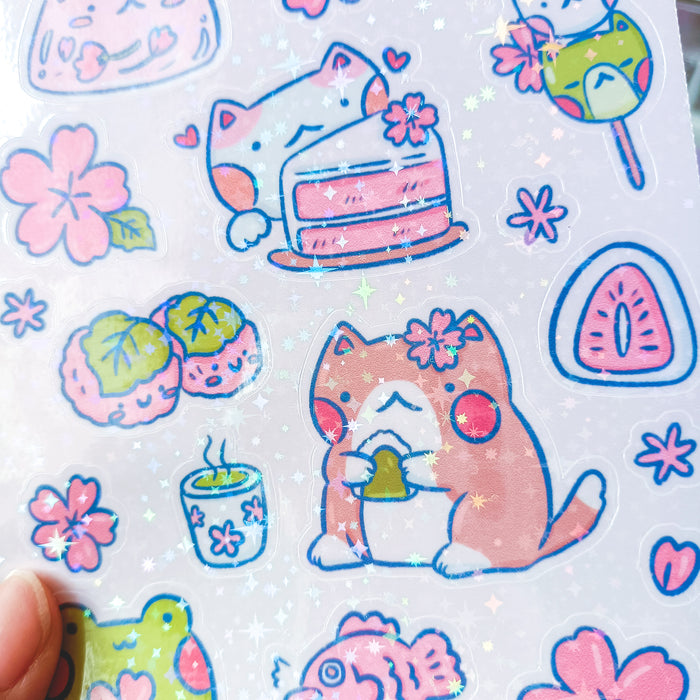 Artsy Jadey Sticker Sheet // Sakura Picnic (Holographic)