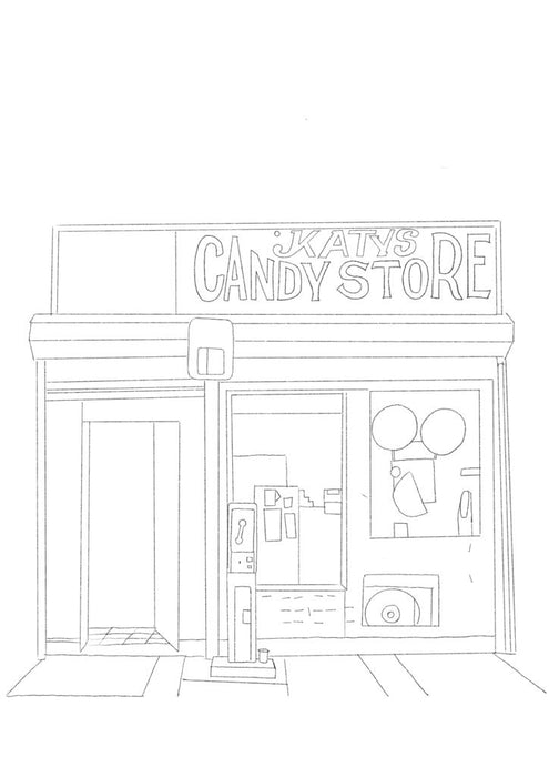 (PAINT WITH US) Printable: Candy Shop Storefront