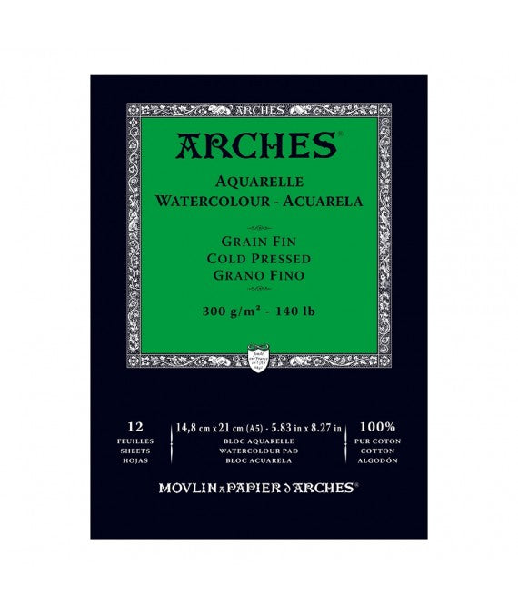 Arches Aquarelle Watercolour Cold Pressed Paper 300gsm