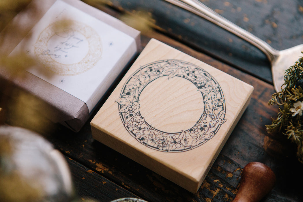 OURS Rubber Stamp // Wild Grape Frame
