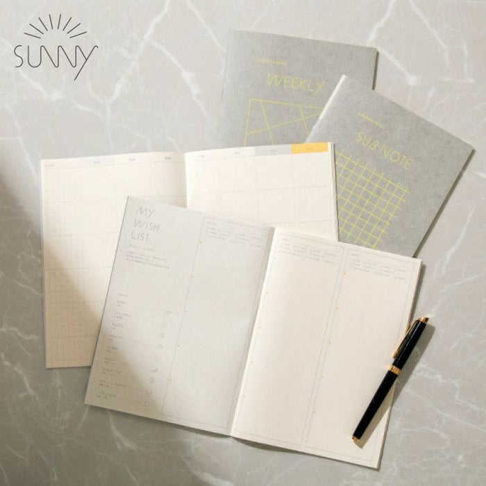 SUNNY Log Light Undated Planner (Monthly/Weekly)
