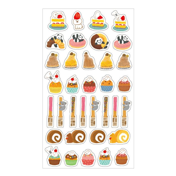 Furukawashiko Confectionery Animal Sticker Sheet