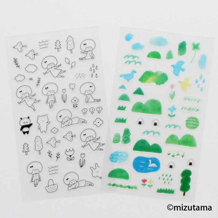 mizutama x Furukawashiko kokoromoyou 2-Sticker Sheet