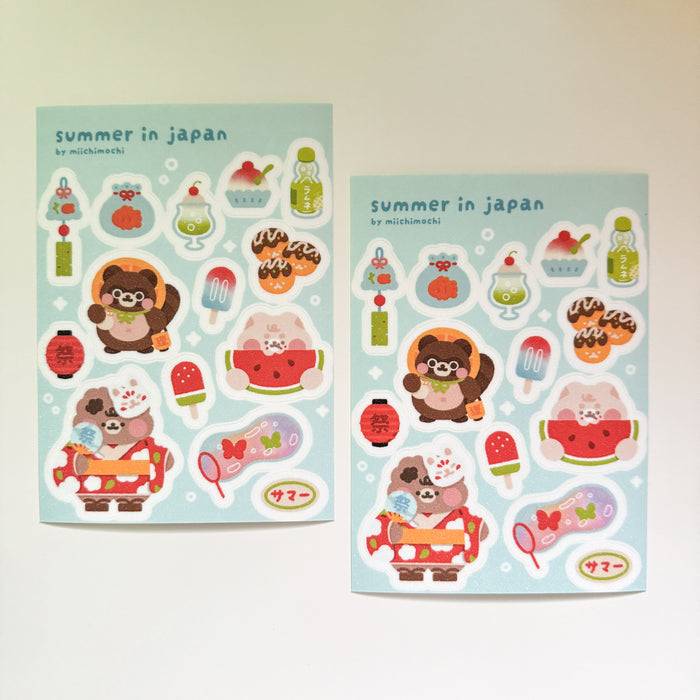 Miichimochi Sticker Sheet // Summer in Japan