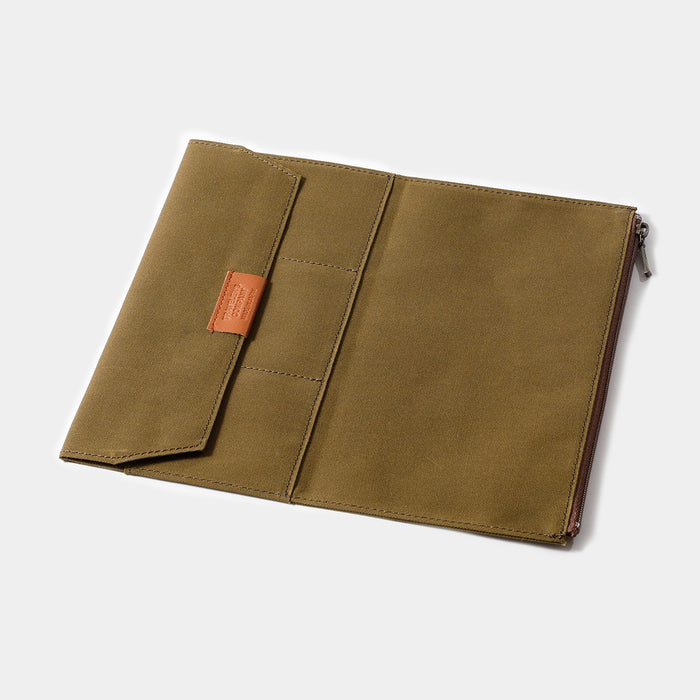 TRAVELER'S FACTORY Cotton Zipper Case Olive // Regular