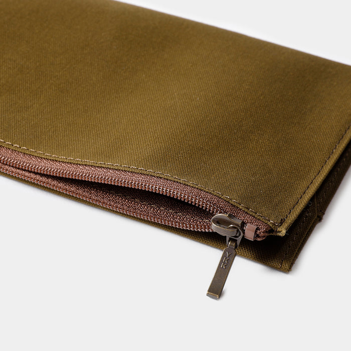 TRAVELER'S FACTORY Cotton Zipper Case Olive // Regular