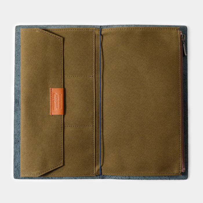 TRAVELER'S FACTORY Cotton Zipper Case Olive // Regular