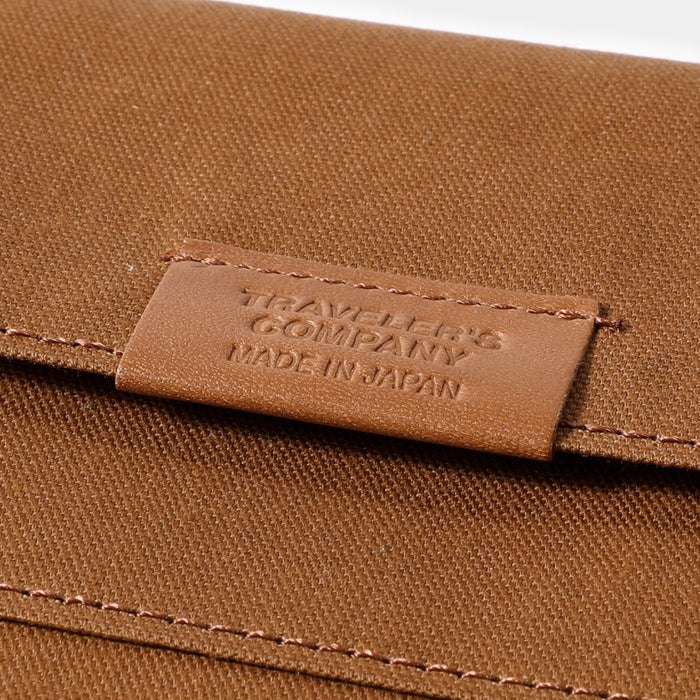 TRAVELER'S FACTORY Cotton Zipper Case Brown // Passport