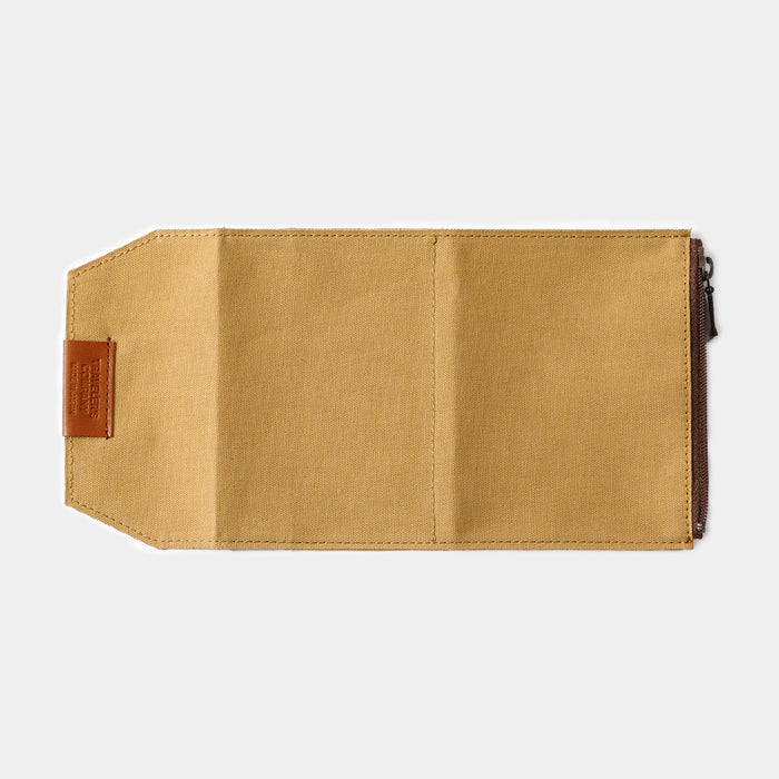 TRAVELER'S FACTORY Cotton Zipper Case Beige // Passport