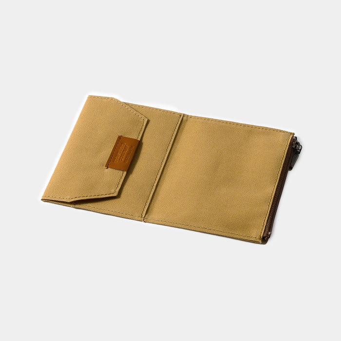 TRAVELER'S FACTORY Cotton Zipper Case Beige // Passport