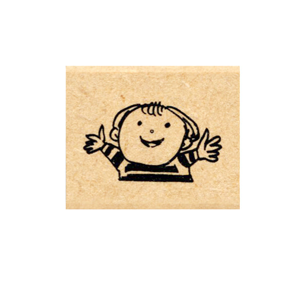 Kodomo No Kao Rubber Stamp // Boy Hug