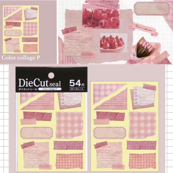 Die Cut Sticker / Color Collage Pink