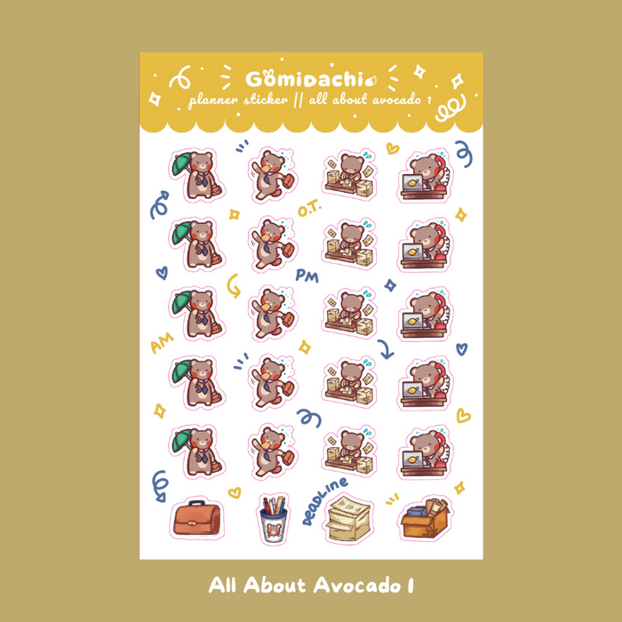 Gomidachi Planner Sticker Sheet // All About Us