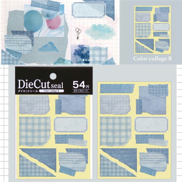 Die Cut Sticker / Color Collage Blue