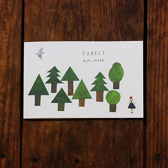 Nishi Shuku Postcard Book // Forest