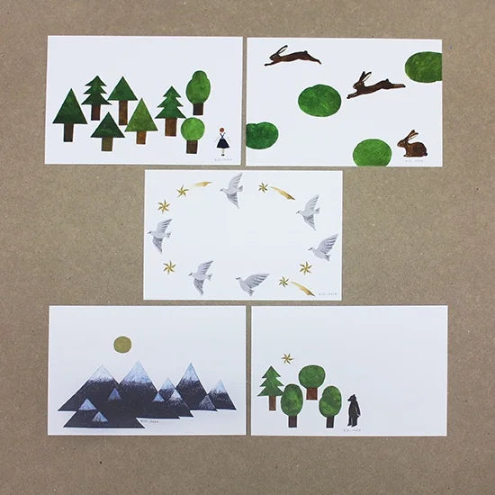Nishi Shuku Postcard Book // Forest