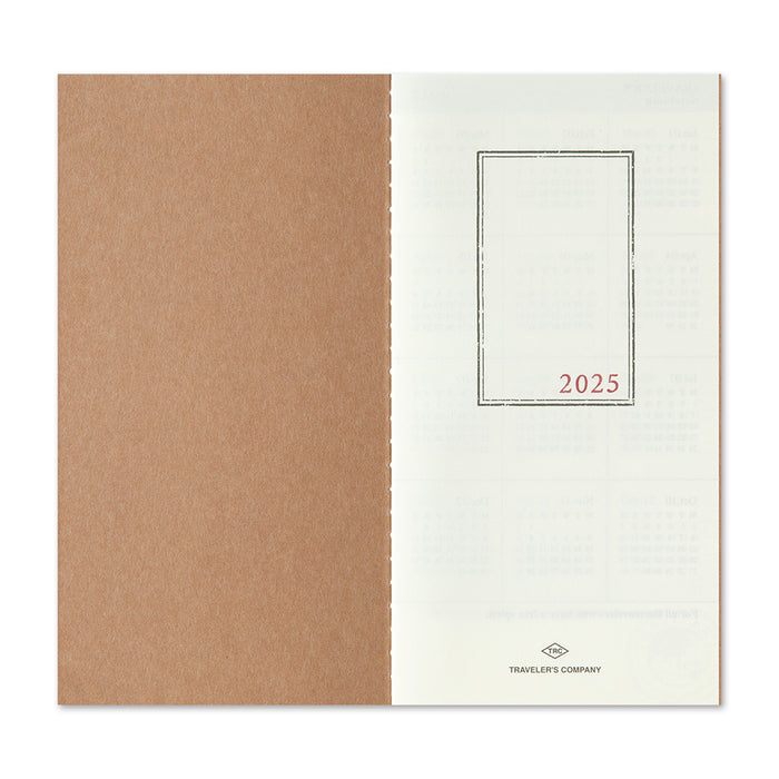 2025 TRAVELER'S notebook Monthly Refill (Regular)