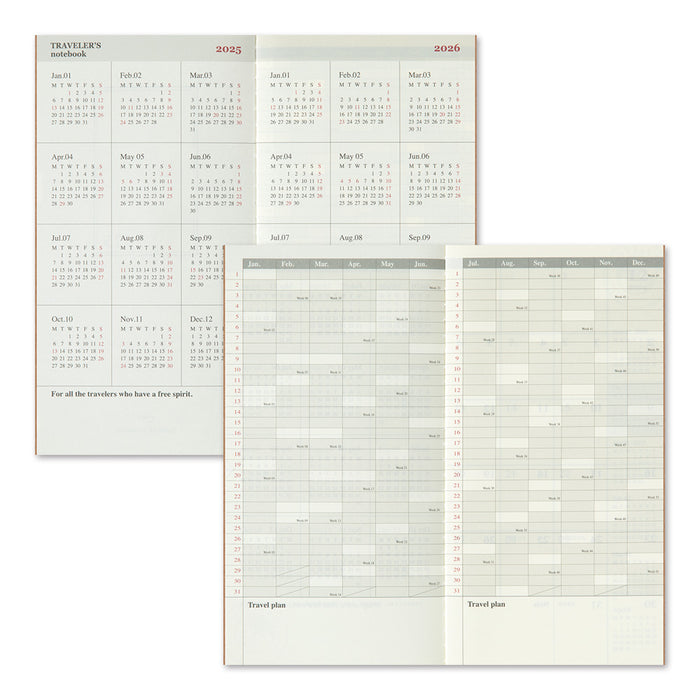 2025 TRAVELER'S notebook Monthly Refill (Regular)