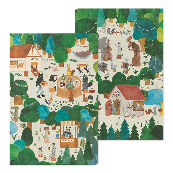 Midori Yuru Log Notebook <B6>  Forest Animal