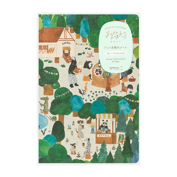 Midori Yuru Log Notebook <B6>  Forest Animal