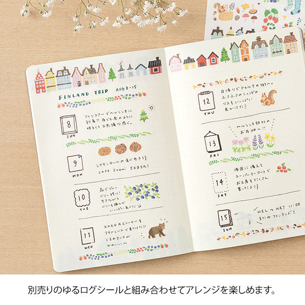 Midori Yuru Log Notebook <B6>  Scandinavia