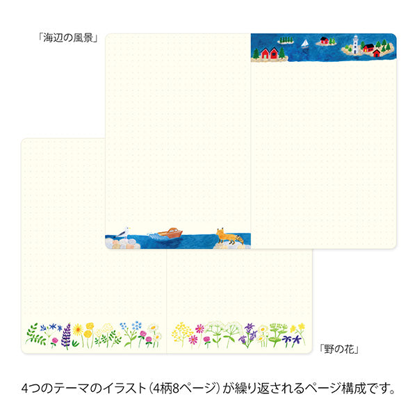 Midori Yuru Log Notebook <B6>  Scandinavia