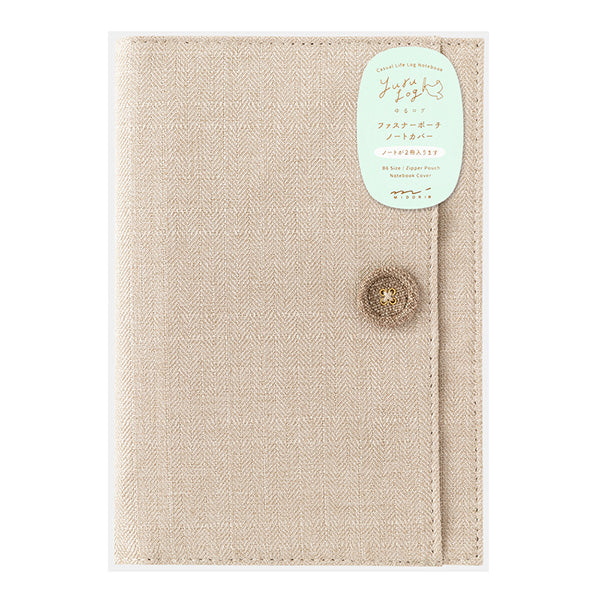 Midori Yuru Log <B6> Beige Cloth Cover