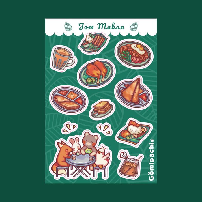 Gomidachi Deco Sticker Sheet // Jom Makan