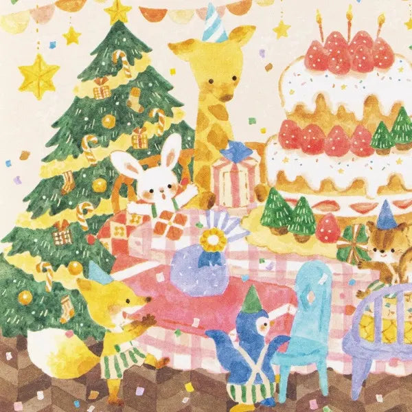 Christmas Postcard // Animal Party