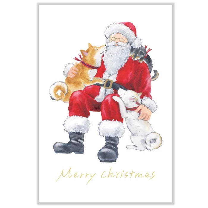 Murata Natsuyoshi Christmas Postcard Print // Santa Claus