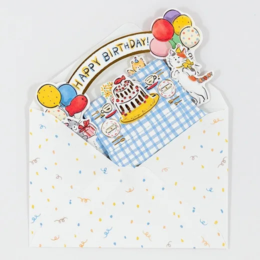 Greeting Life Pop-Up Birthday Card // Celebrations (Cat)