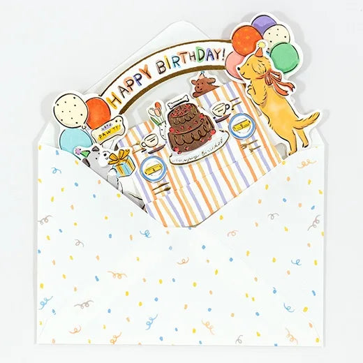 Greeting Life Pop-Up Birthday Card // Celebrations (Dog)