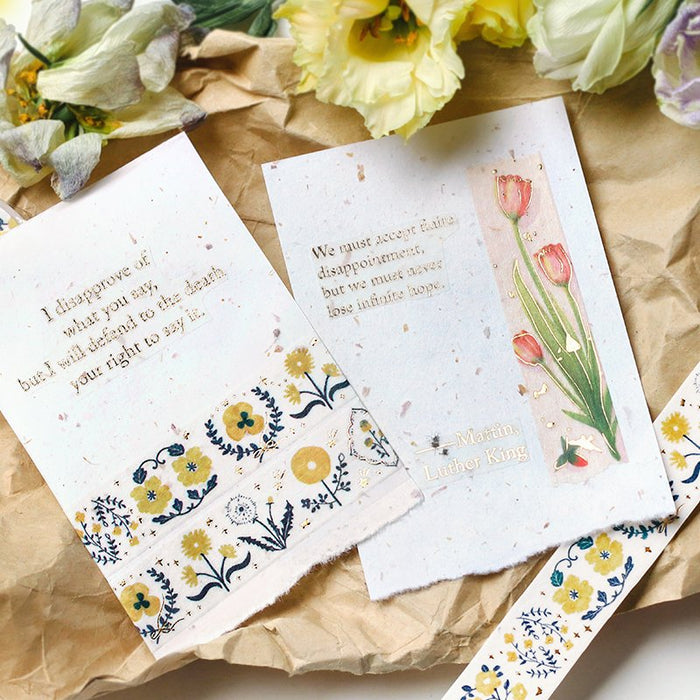 BGM Foiled Masking Tape | Tidings of Yellow Flowers