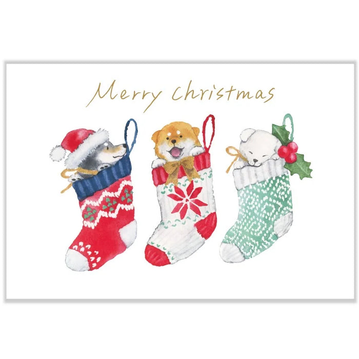 Murata Natsuyoshi Christmas Postcard Print // Stockings