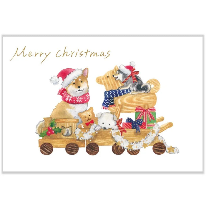 Murata Natsuyoshi Christmas Postcard Print // Wooden Horse