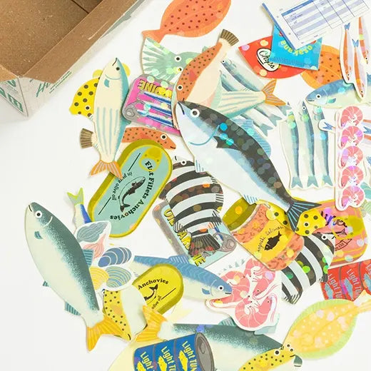 Haco Flake Sticker Box Set // Fish