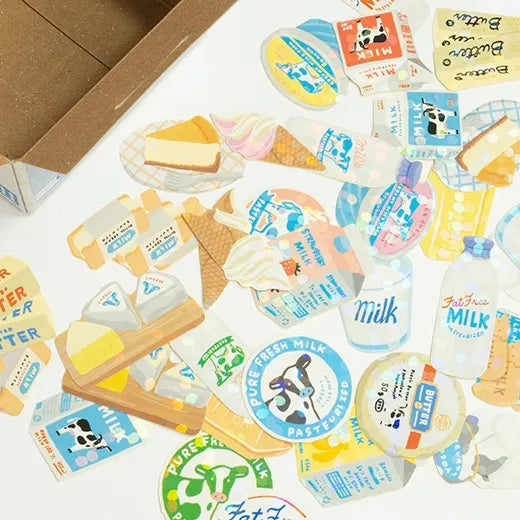 Haco Flake Sticker Box Set // Dairy Farm