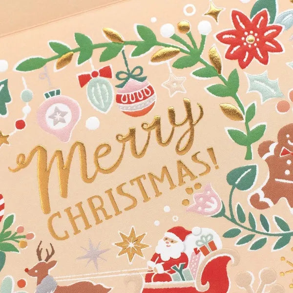 Christmas Greeting Card (Gold Foil) // Xmas Motifs