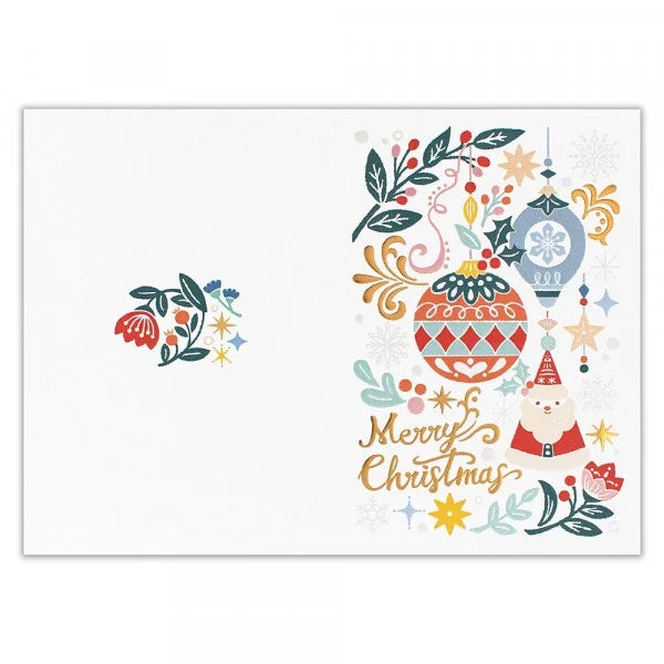 Christmas Greeting Card (Gold Foil) // Ornaments