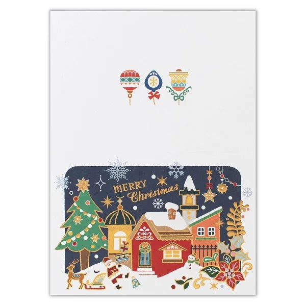 Christmas Greeting Card (Gold Foil) // Winter Night