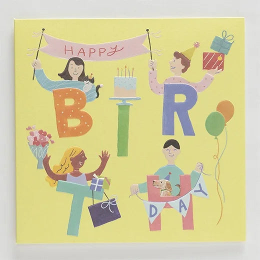 Greeting Life Birthday Card // Alphabet People